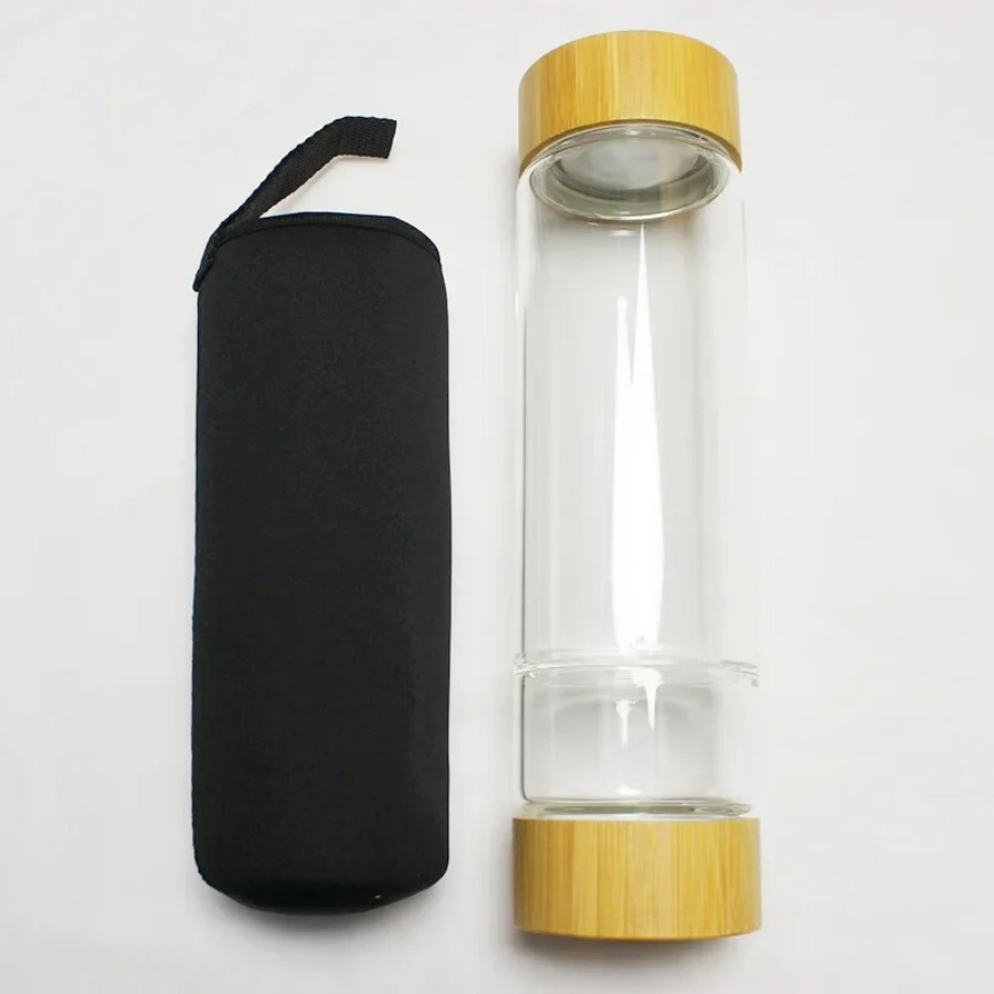 Butelki na wodę z naturalnego  – Outdoor Sport Glass Water Bottle recenzja i cena