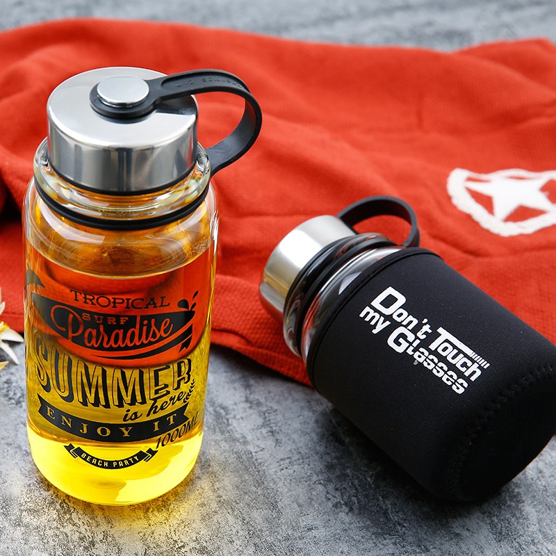 Przenośna szklana butelka na w – Outdoor Sport Glass Water Bottle recenzja i cena